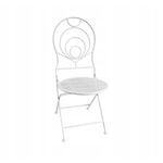 Casa si Gradina - Gradina si terasa - Mobilier exterior - Seturi mobila gradina - Set mobilier gradina metalic Elba, 2 scaune pliabile, 1 masa, alb - Infinity.ro