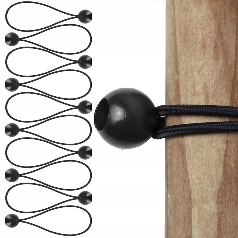 Casa si Gradina - Gradina si terasa - Umbrele si pavilioane - Umbrele - Set elastice cu bila pentru fixare prelate sau bannere, reutilizabile, 10 bucati - Infinity.ro