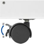 Casa si Gradina - Mobilier - Organizare si depozitare - Cutii depozitare - Organizator de jucarii si carti pentru copii, multifunctional, cutie detasabila cu roti, 63x30x70cm, alb - Infinity.ro