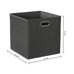 Casa si Gradina - Mobilier - Organizare si depozitare - Cutii depozitare - Cutie depozitare 5Five, polipropilena, pliabila, 31x31x31 cm, gri inchis - Infinity.ro