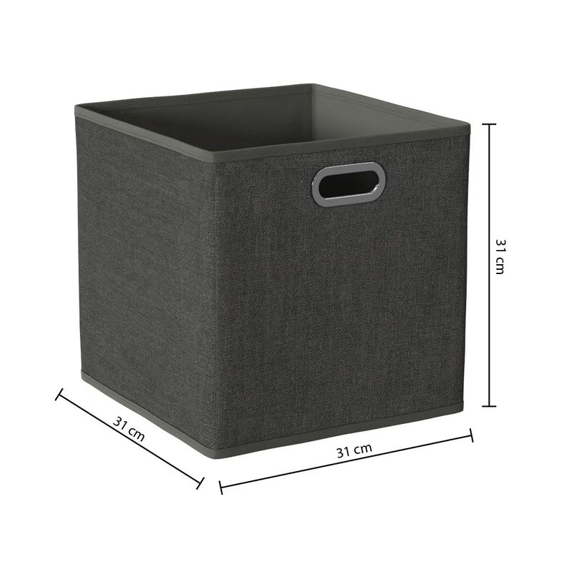 Casa si Gradina - Mobilier - Organizare si depozitare - Cutii depozitare - Cutie depozitare 5Five, polipropilena, pliabila, 31x31x31 cm, gri inchis - Infinity.ro