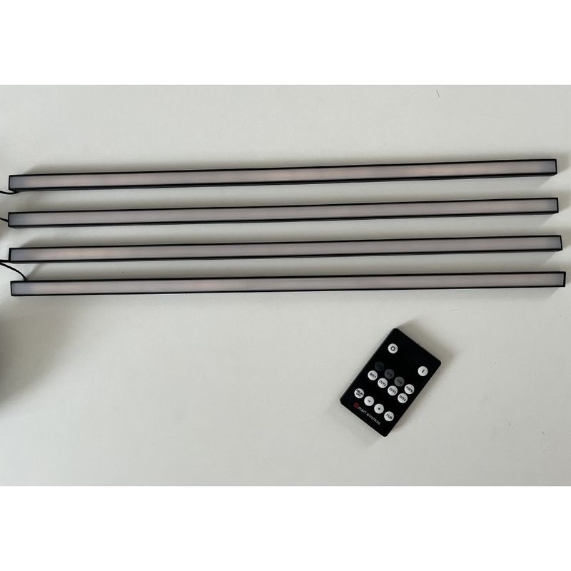 Casa si Gradina - Gradina si terasa - Garduri, panouri si accesorii - Set iluminare led pentru riflaje MDF, varianta II, 2 lampi x 1 metru, 520 lm, 5.6W, telecomanda - Infinity.ro