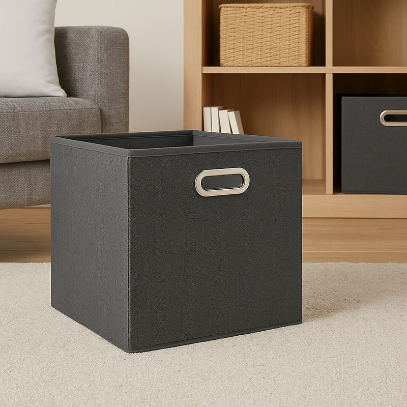 Casa si Gradina - Mobilier - Organizare si depozitare - Cutii depozitare - Cutie depozitare 5Five, polipropilena, pliabila, 31x31x31 cm, gri inchis - Infinity.ro