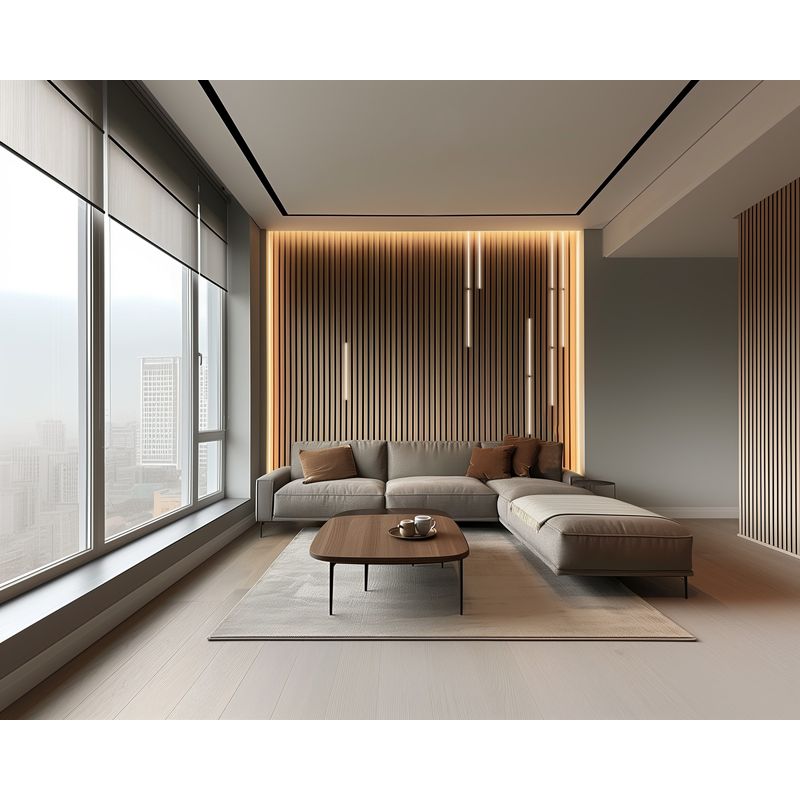 Casa si Gradina - Gradina si terasa - Garduri, panouri si accesorii - Set iluminare led pentru riflaje MDF, varianta II, 2 lampi x 1 metru, 520 lm, 5.6W, telecomanda - Infinity.ro