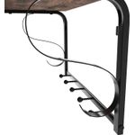 Casa si Gradina - Mobilier - Organizare si depozitare - Cuiere - Cuier de perete cu raft de depozitare si sina, 5 carlige, 30x60x32 cm, maro rustic - Infinity.ro