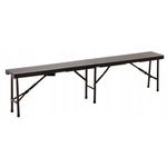 Casa si Gradina - Gradina si terasa - Mobilier exterior - Seturi mobila gradina - Banca pliabila pentru gradina sau catering, HDPDE, 180x25x43cm, maro - Infinity.ro
