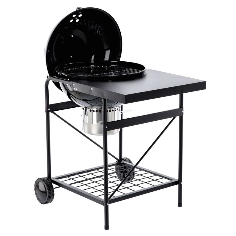 Casa si Gradina - Gradina si terasa - Gratare si accesorii - Gratare de gradina - Gratar din otel pe carbuni, cu tava pentru cenusa, capac cu termometru, 90x71x111cm - Infinity.ro