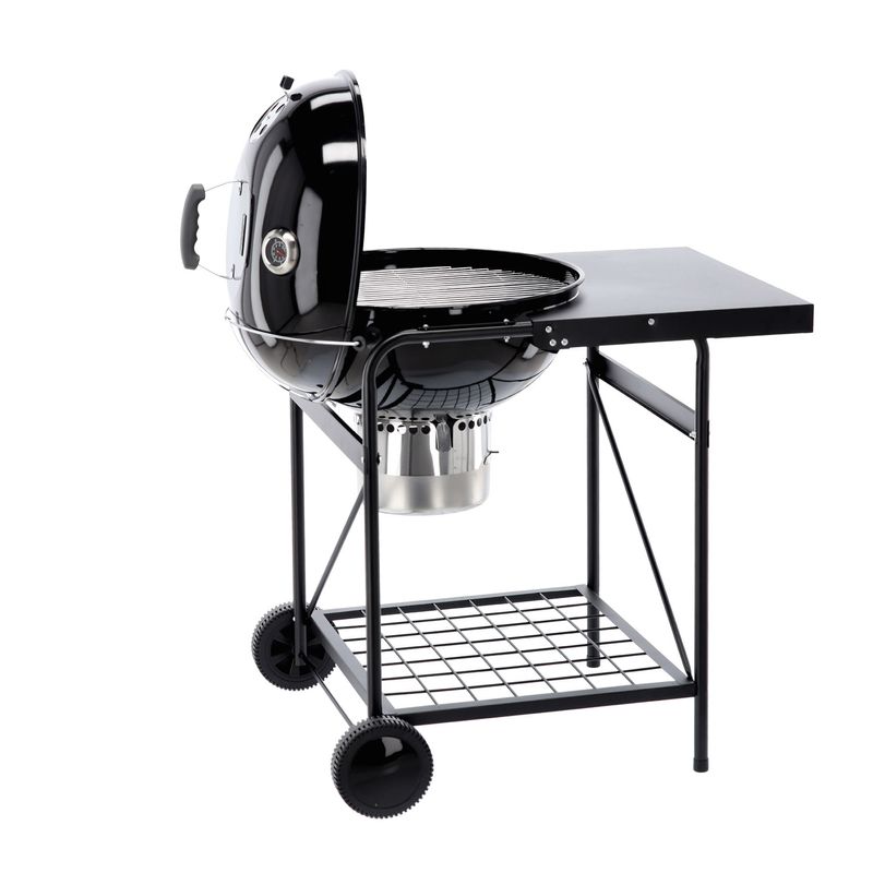 Casa si Gradina - Gradina si terasa - Gratare si accesorii - Gratare de gradina - Gratar din otel pe carbuni, cu tava pentru cenusa, capac cu termometru, 90x71x111cm - Infinity.ro