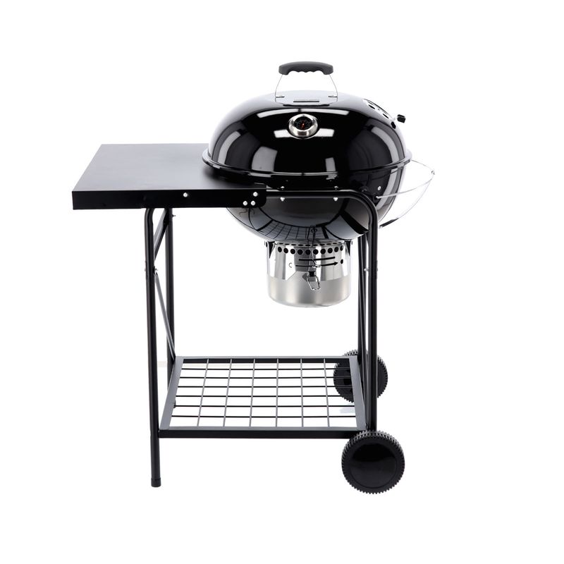 Casa si Gradina - Gradina si terasa - Gratare si accesorii - Gratare de gradina - Gratar din otel pe carbuni, cu tava pentru cenusa, capac cu termometru, 90x71x111cm - Infinity.ro