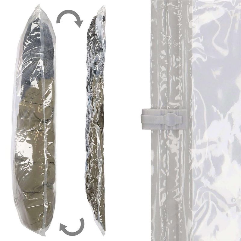 Casa si Gradina - Mobilier - Organizare si depozitare - Organizatoare pentru sertare si dulapuri - Set 10 saci de vidat haine, 4 dimensiuni diferite, transparent - Infinity.ro