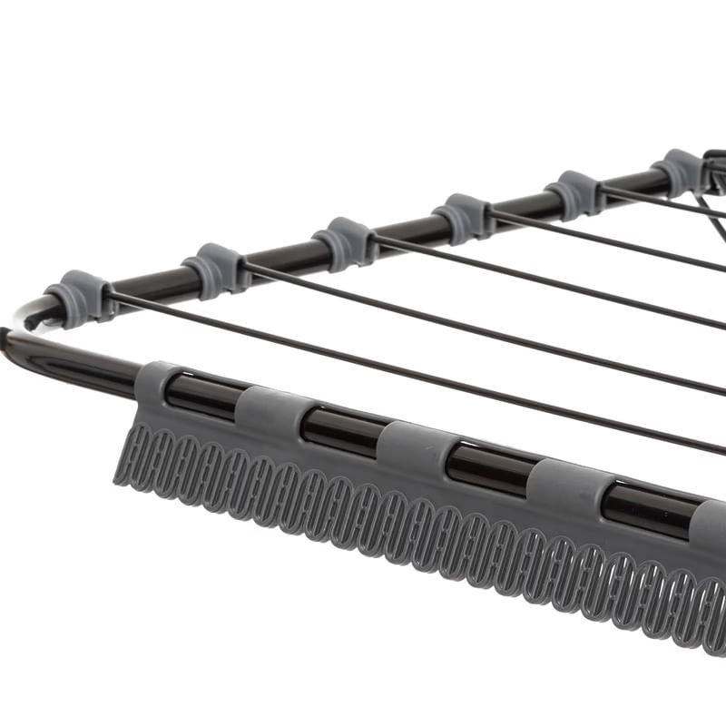 Casa si Gradina - Sanitare - Suporturi si accesorii baie - Accesorii baie - Suport rufe pliabil Atmosphera Mojave cu aripi, otel, 125x60x160 cm, gri - Infinity.ro