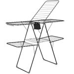 Casa si Gradina - Sanitare - Suporturi si accesorii baie - Accesorii baie - Suport rufe pliabil Atmosphera Mojave cu aripi, otel, 125x60x160 cm, gri - Infinity.ro