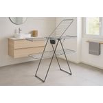 Casa si Gradina - Sanitare - Suporturi si accesorii baie - Accesorii baie - Suport rufe pliabil Atmosphera Mojave cu aripi, otel, 125x60x160 cm, gri - Infinity.ro