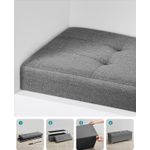 Casa si Gradina - Mobilier - Organizare si depozitare - Bancute - Bancuta depozitare pliabila cu picioare din lemn, 112 litri, textil, 110x38x40 cm, gri - Infinity.ro