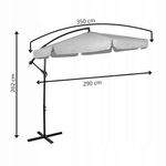 Casa si Gradina - Gradina si terasa - Umbrele si pavilioane - Umbrele - Umbrela de gradina cu brat lateral banana, cu husa, 300cm, gri deschis - Infinity.ro