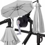 Casa si Gradina - Gradina si terasa - Umbrele si pavilioane - Umbrele - Umbrela de gradina cu brat lateral banana, cu husa, 300cm, gri deschis - Infinity.ro