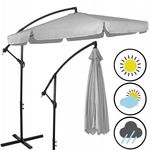 Casa si Gradina - Gradina si terasa - Umbrele si pavilioane - Umbrele - Umbrela de gradina cu brat lateral banana, cu husa, 300cm, gri deschis - Infinity.ro