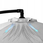 Casa si Gradina - Gradina si terasa - Umbrele si pavilioane - Umbrele - Umbrela de gradina cu brat lateral banana, cu husa, 300cm, gri deschis - Infinity.ro