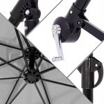 Casa si Gradina - Gradina si terasa - Umbrele si pavilioane - Umbrele - Umbrela de gradina cu brat lateral banana, cu husa, 300cm, gri deschis - Infinity.ro