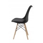 Casa si Gradina - Mobilier - Scaune si fotolii - Scaune - Set 4 scaune de bucatarie, design scandinav modern, sezut cu burete, negru - Infinity.ro