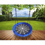 Casa si Gradina - Gradina si terasa - Balansoare si hamace - Balansoare - Leagan tip cuib Spider, 100cm, inaltime reglabila, 150 kg, Albastru Negru - Infinity.ro