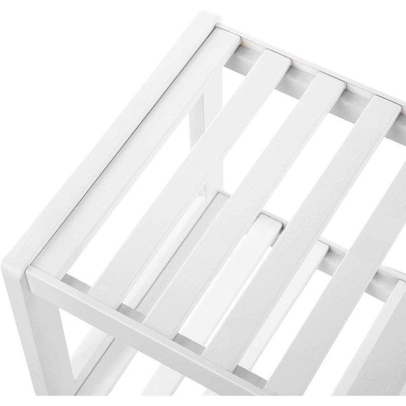 Casa si Gradina - Mobilier - Mobilier baie - Corpuri baie - Raft de depozitare din bambus, cu 2 niveluri, 26x70x33cm, alb - Infinity.ro