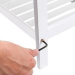 Casa si Gradina - Mobilier - Mobilier baie - Corpuri baie - Raft de depozitare din bambus, cu 2 niveluri, 26x70x33cm, alb - Infinity.ro