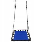Casa si Gradina - Gradina si terasa - Balansoare si hamace - Balansoare - Leagan tip hamac 120x80 cm, cu rama metalica si prindere dubla, pentru gradina sau terasa, albastru - Infinity.ro