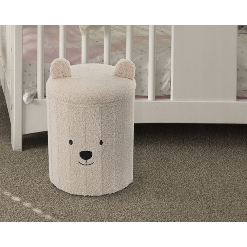 Casa si Gradina - Mobilier - Mobilier copii - Mobilier camera copiilor - Taburet pentru copii, pliabil cu spatiu depozitare, 80kg, 28×34 cm, bej - Infinity.ro