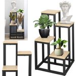 Casa si Gradina - Gradinarit si plante - Plante si ghivece - Ghivece si suporturi - Stand pentru flori, cadru metalic, 4 etajere, 34x34x68 cm, bej - Infinity.ro