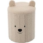 Casa si Gradina - Mobilier - Mobilier copii - Mobilier camera copiilor - Taburet pentru copii, pliabil cu spatiu depozitare, 80kg, 28×34 cm, bej - Infinity.ro