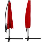 Casa si Gradina - Gradina si terasa - Umbrele si pavilioane - Umbrele - Umbrela de gradina cu brat lateral banana, cu husa, 300cm, rosu - Infinity.ro
