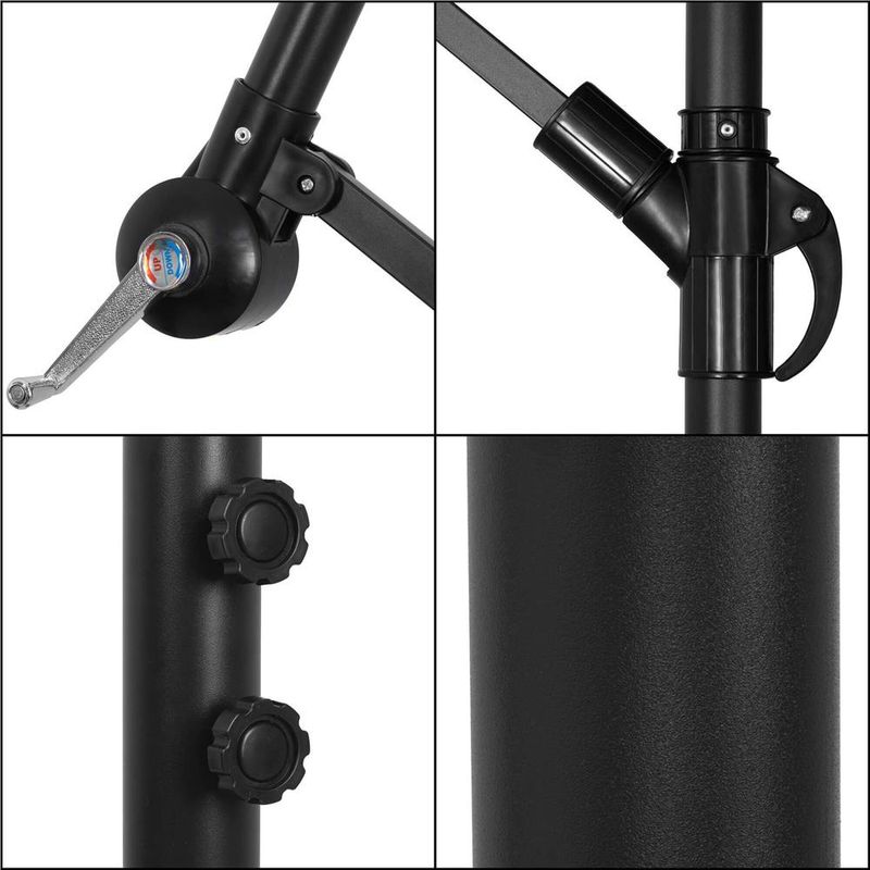 Casa si Gradina - Gradina si terasa - Umbrele si pavilioane - Umbrele - Umbrela de gradina cu brat lateral banana, cu husa, 300cm, rosu - Infinity.ro