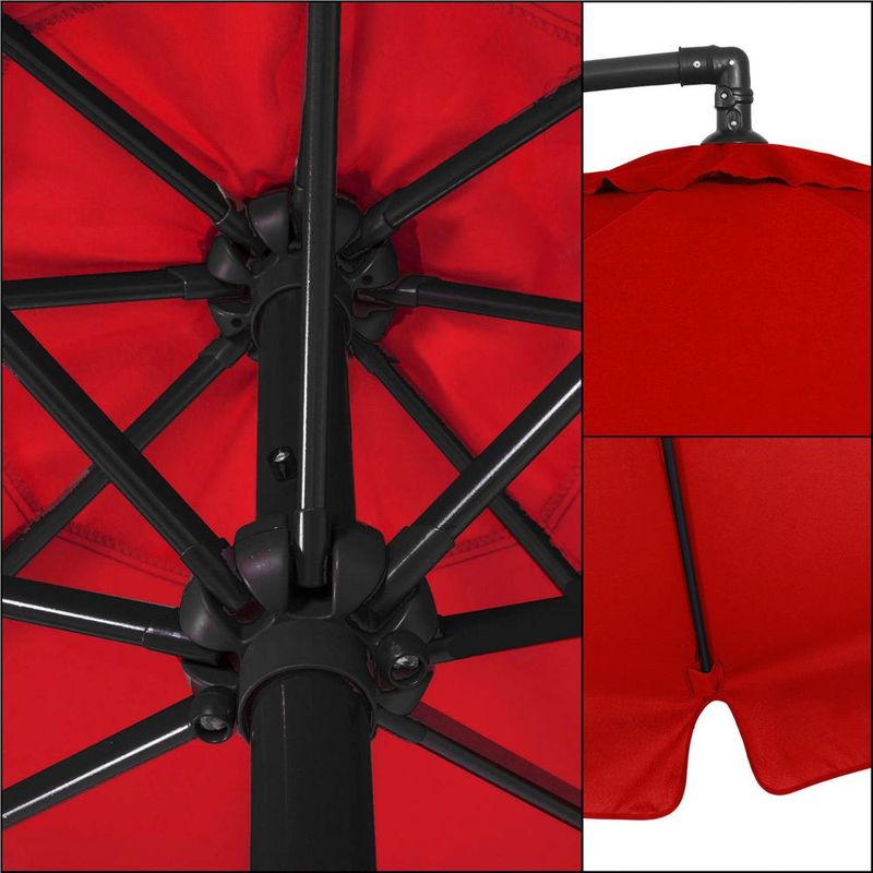 Casa si Gradina - Gradina si terasa - Umbrele si pavilioane - Umbrele - Umbrela de gradina cu brat lateral banana, cu husa, 300cm, rosu - Infinity.ro