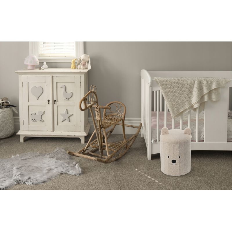 Casa si Gradina - Mobilier - Mobilier copii - Mobilier camera copiilor - Taburet pentru copii, pliabil cu spatiu depozitare, 80kg, 28×34 cm, bej - Infinity.ro