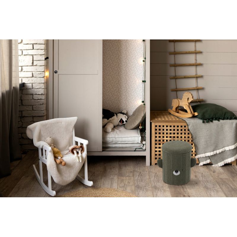 Casa si Gradina - Mobilier - Mobilier copii - Mobilier camera copiilor - Taburet pentru copii, pliabil cu spatiu depozitare, 80kg, 28×34 cm, verde - Infinity.ro
