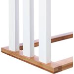 Casa si Gradina - Sanitare - Suporturi si accesorii baie - Suporturi baie - Suport prosoape 5Five Lysandre cu 3 rafturi, 55x24x82 cm, bambus alb - Infinity.ro