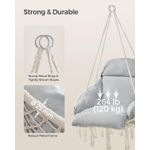 Casa si Gradina - Gradina si terasa - Balansoare si hamace - Balansoare - SONGMICS Scaun rotund tip leagan suspendat cu perna, pentru casa sau gradina, gri - Infinity.ro