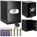 Casa si Gradina - Mobilier - Organizare si depozitare - Cutii depozitare - Seif electronic standard cu cifru si cheie, 350x500x360 mm, Otel, Negru - Infinity.ro