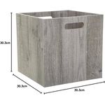 Casa si Gradina - Gradinarit si plante - Plante si ghivece - Ghivece si suporturi - Cutie depozitare 5Five din lemn MDF, pentru raft, 30x30x30 cm, gri - Infinity.ro