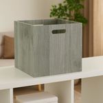 Casa si Gradina - Gradinarit si plante - Plante si ghivece - Ghivece si suporturi - Cutie depozitare 5Five din lemn MDF, pentru raft, 30x30x30 cm, gri - Infinity.ro