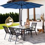 Casa si Gradina - Gradina si terasa - Umbrele si pavilioane - Umbrele - Umbrela terasa gradina, cu manivela si inclinare, diametru 300cm, Albastru - Infinity.ro