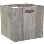 Casa si Gradina - Gradinarit si plante - Plante si ghivece - Ghivece si suporturi - Cutie depozitare 5Five din lemn MDF, pentru raft, 30x30x30 cm, gri - Infinity.ro