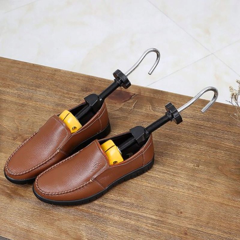 Casa si Gradina - Mobilier - Organizare si depozitare - Organizatoare pentru sertare si dulapuri - Set 2 sanuri pentru largit si alungit pantofi, din plastic, marime 36-38, galben - Infinity.ro