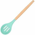 Casa si Gradina - Mobilier - Seturi de mobilier - Seturi bucatarie - Set Sersimo 12 ustensile de bucatarie din silicon termorezistent si maner din bambus, verde - Infinity.ro