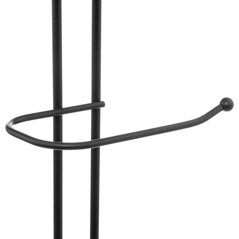 Casa si Gradina - Sanitare - Suporturi si accesorii baie - Accesorii baie - Suport hartie igienica 5Five Mayaj cu spatiu depozitare, otel, 17x16x73 cm, negru - Infinity.ro
