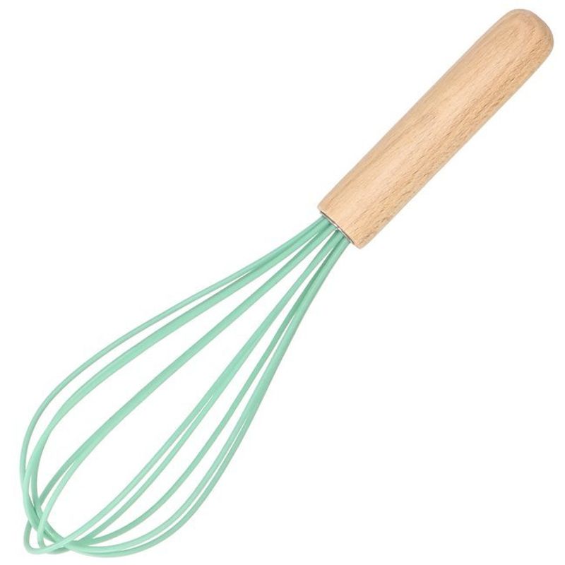 Casa si Gradina - Mobilier - Seturi de mobilier - Seturi bucatarie - Set Sersimo 12 ustensile de bucatarie din silicon termorezistent si maner din bambus, verde - Infinity.ro