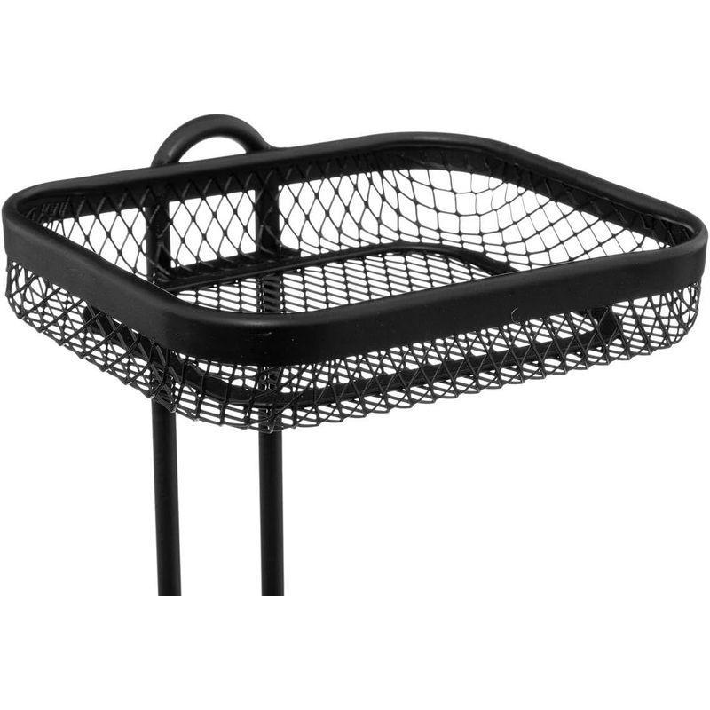 Casa si Gradina - Sanitare - Suporturi si accesorii baie - Accesorii baie - Suport hartie igienica 5Five Mayaj cu spatiu depozitare, otel, 17x16x73 cm, negru - Infinity.ro
