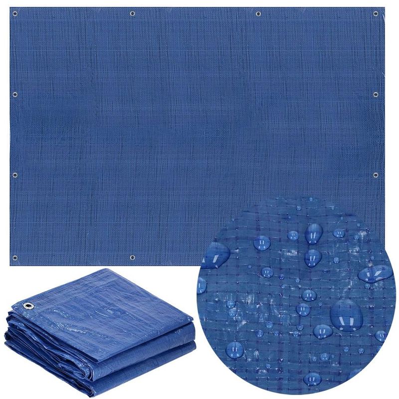Casa si Gradina - Gradinarit si plante - Sere si solarii - Prelata din polietilena impermeabila laminata, 60g/m2, 8x10m, albastra - Infinity.ro