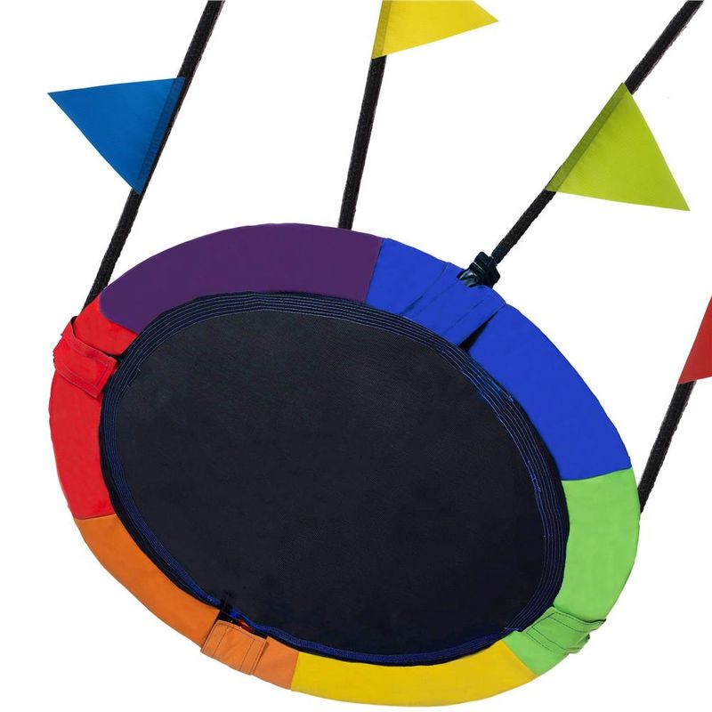 Casa si Gradina - Gradina si terasa - Balansoare si hamace - Balansoare - Leagan tip cuib 100cm, inaltime reglabila, 150 kg, Multicolor - Infinity.ro